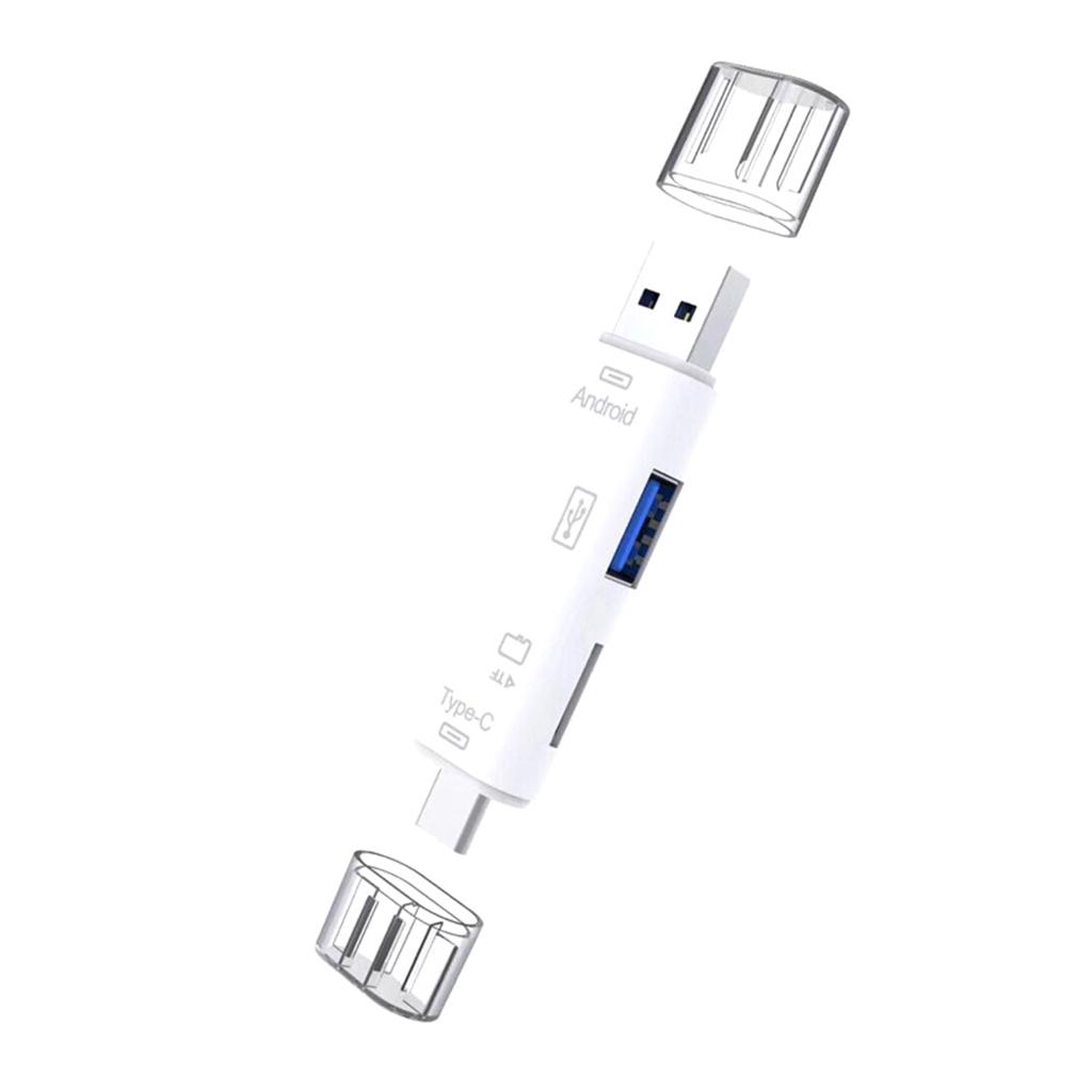 Card Reader, 3-in-1 USB 3.0 / USB C / Micro USB Card Reader - for MicroSD TF Memory Card Reader for Macbook PC Tablets Smartphones with OTG Function