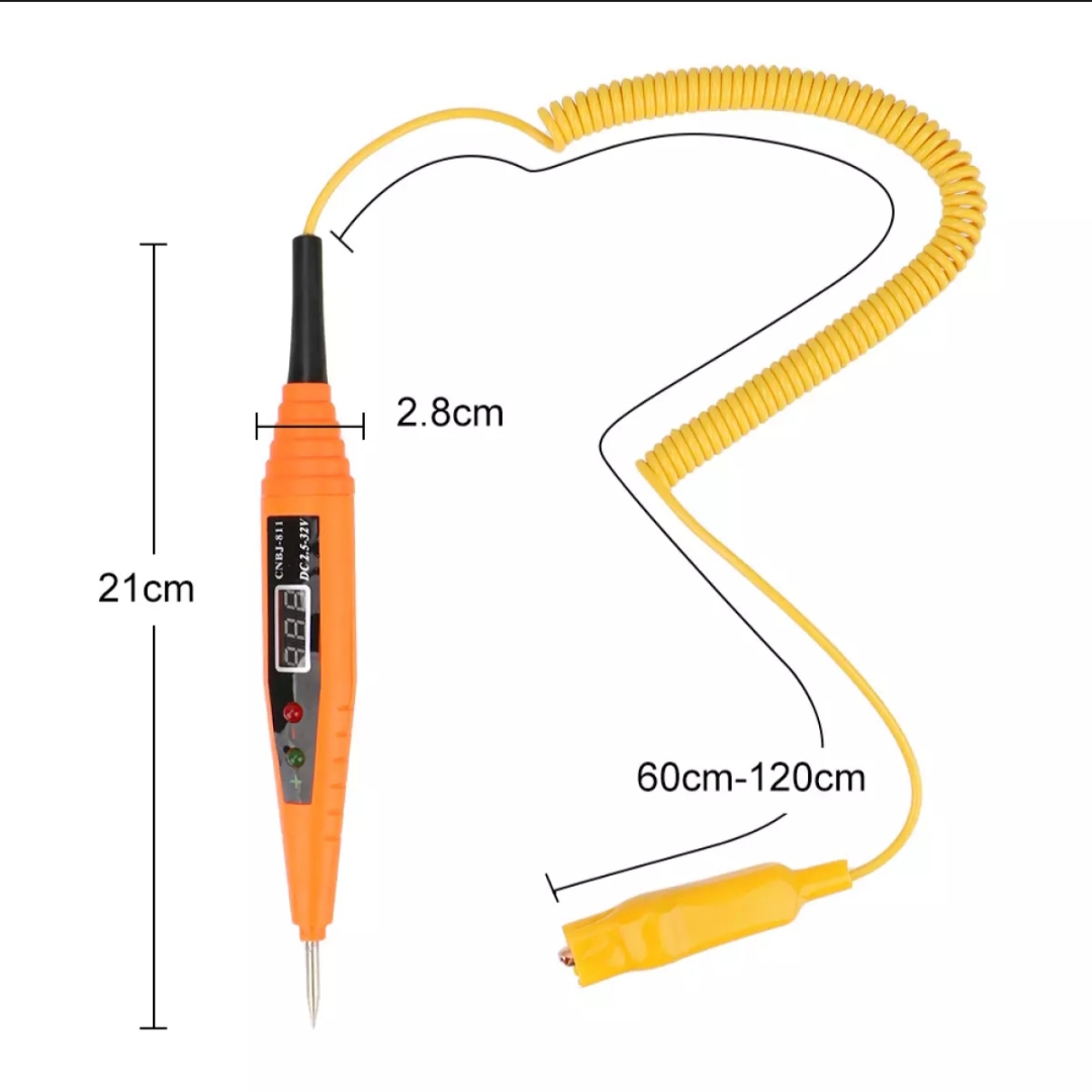 (LOẠI TỐT) Thiết bị bút thử điện 12v 24v ô tô xe máy dòng thử từ 2.5v-32v màn hình led mẫu mới hàng cao câp siêu nhạy