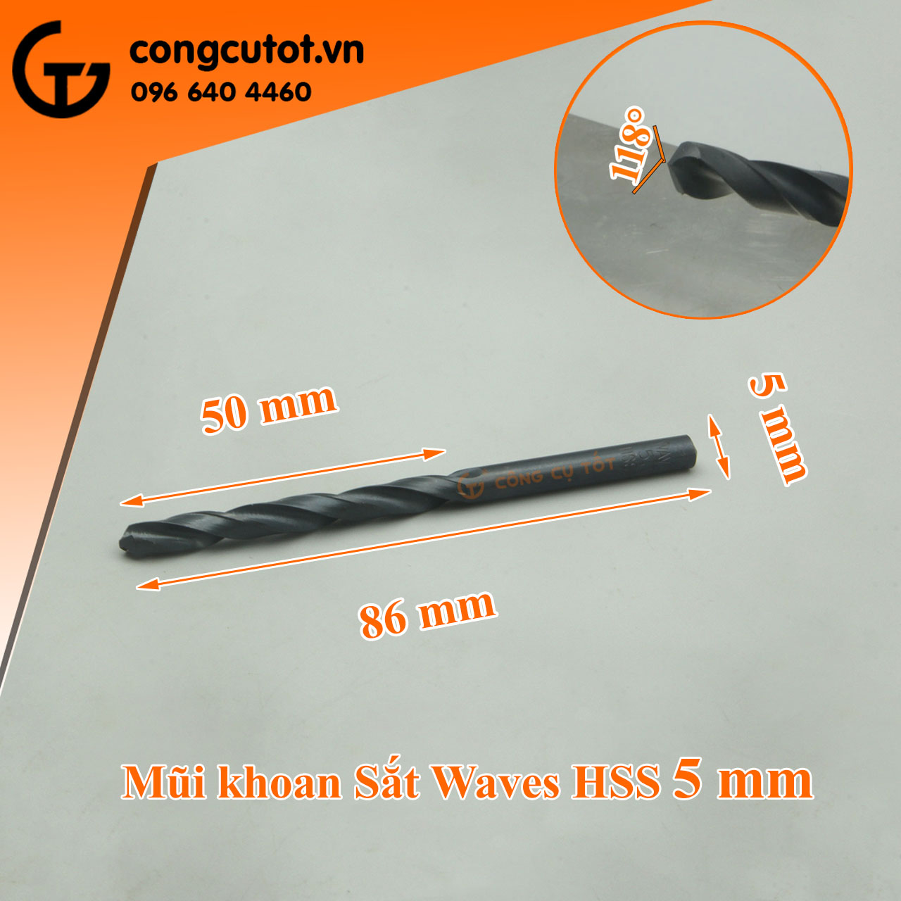 Mũi khoan sắt 5.0mm