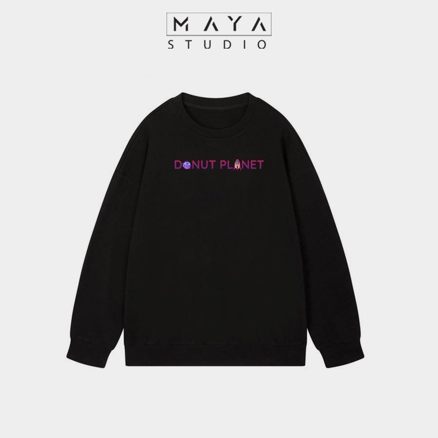 Áo Sweater MAYA Album SPACE form rộng Unisex phong cách hiện đại trẻ trung phù hợp đi học đi chơi