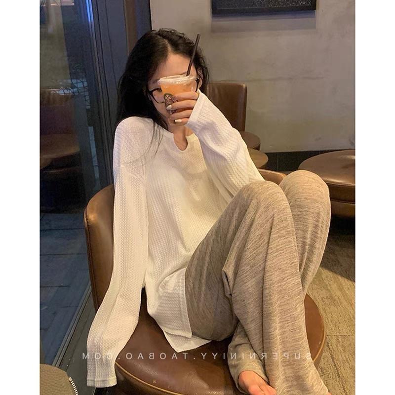 ÁO DÀI TAY LEN XỐP ÁO DÀI TAY MÙA THU ĐÔNG ÁO DÀI TAY HÀN QUỐC