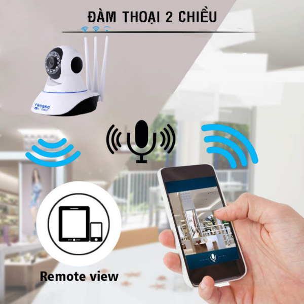 Camera Wifi Trong Nhà Yoosee 3.0 Full HD, 3 Râu, Xoay 360 độ , Đàm Thoại 2 Chiều, Cảm Biến Báo Động – Hàng nhập khẩu