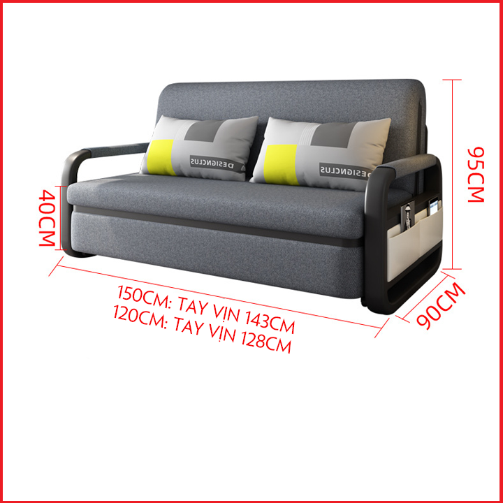 [ Nhập Khẩu ] Giường Sofa , Giường Sofa Gấp Gọn , Giường Sofa Gấp Gọn Thành Ghế , giường gấp thông minh ,  giường xếp, Có Ngăn Chứa Đồ Khung Sơn tĩnh Điện Cao Cấp