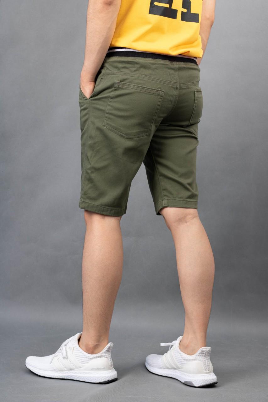 Quần Short Kaki Nam Cao Cấp Phối Lưng Thun