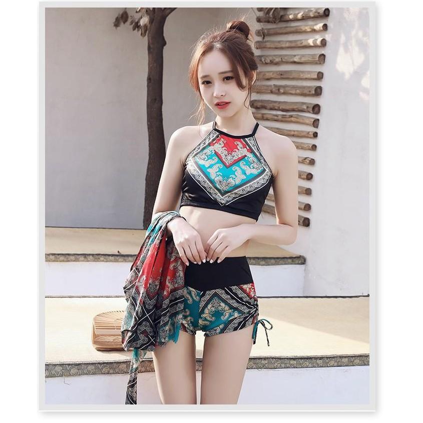 Bộ bikini nữ - Bộ đồ đi biển - Bộ đồ bơi nữ 3 chi tiết cực kì sang chảnh