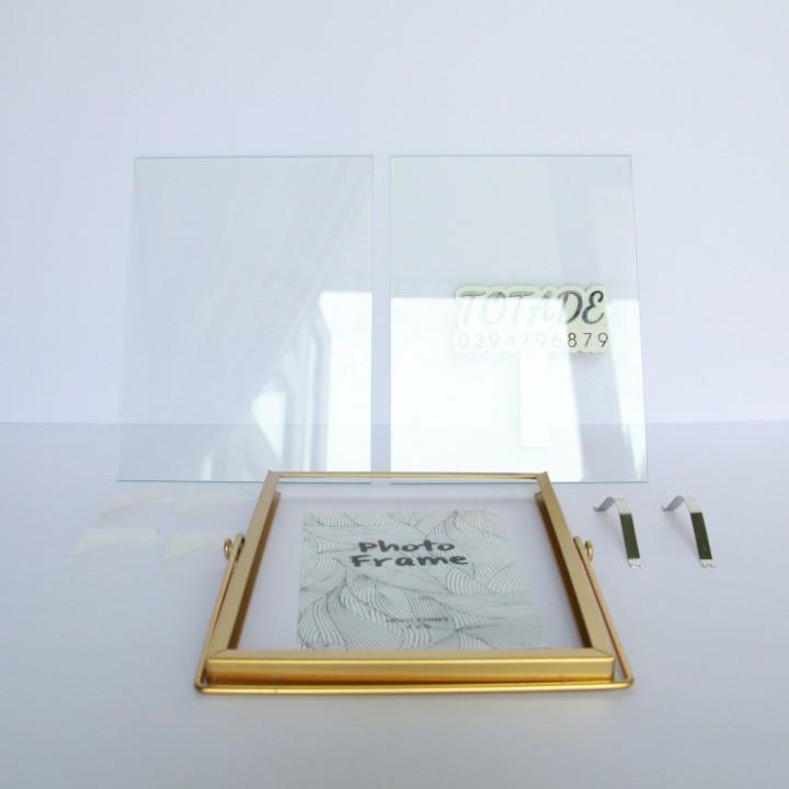 Khung ảnh để bàn cho ảnh 4x6 và 5x7- Khung kim loại mặt kính 2 lớp - PFR0010