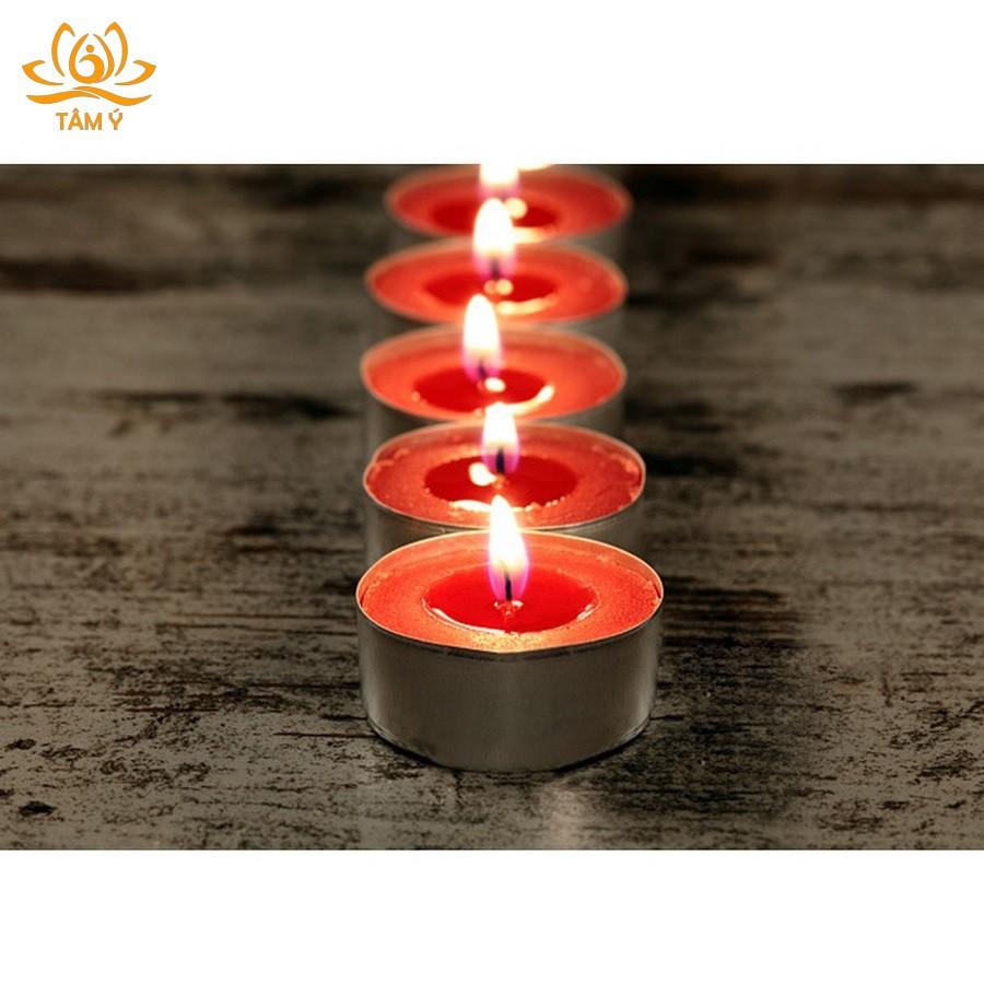 Đèn Bơ Thực Vật Tinh Khiết Nến Bơ Viên 2h-3h-4h-8h-12h Bơ Màu Đỏ/Vàng