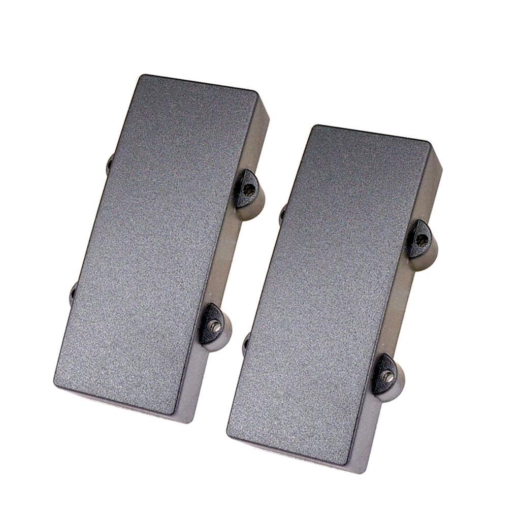 2X 2 Pieces Black Sealed Humbucker Pickup Cover for 4 String Bass Guitar