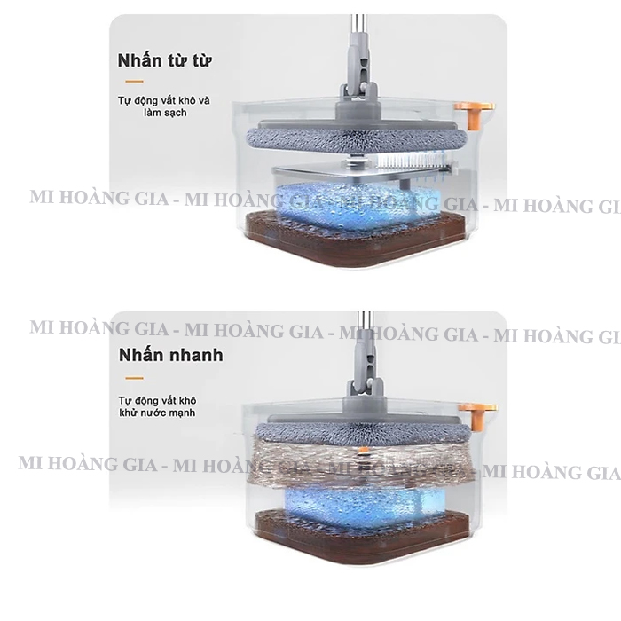 Cây lau nhà tự vắt 2 ngăn tách nước sạch nước bẩn riêng biệt Joybos JBS-ZXTB-M16-OGY2P - Hàng nhập khẩu