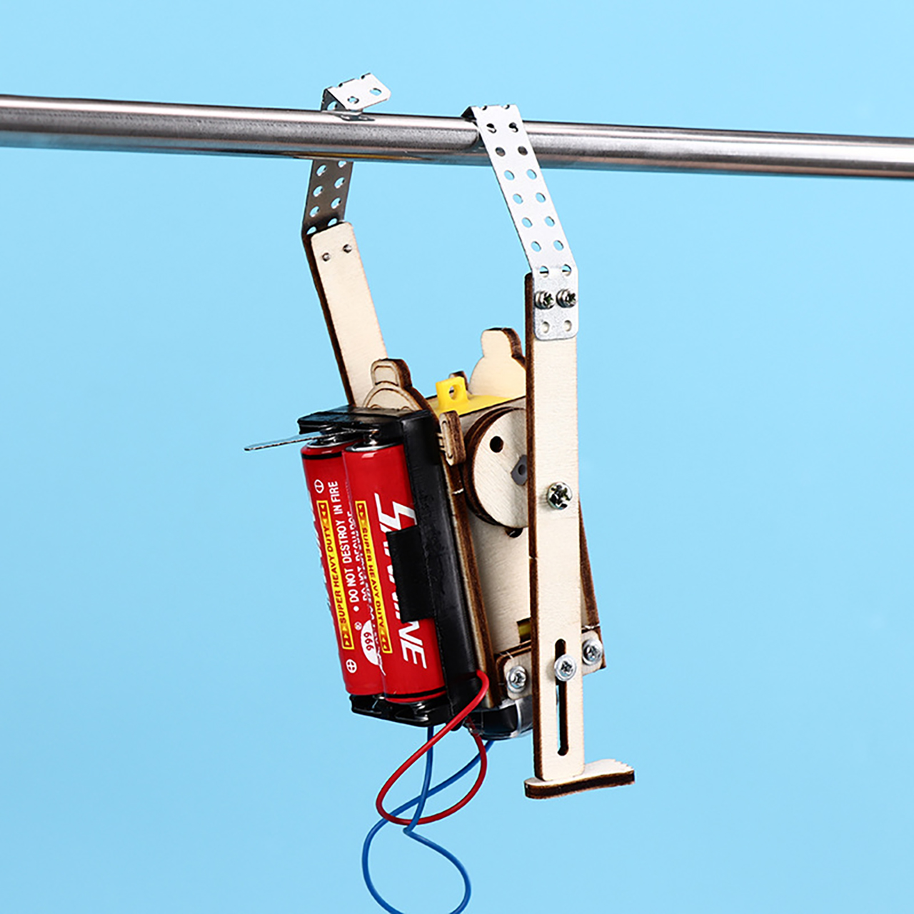 Đồ chơi trẻ em S26 thông minh sáng tạo STEM mô hình lắp ráp rô bốt leo dây bằng gỗ
