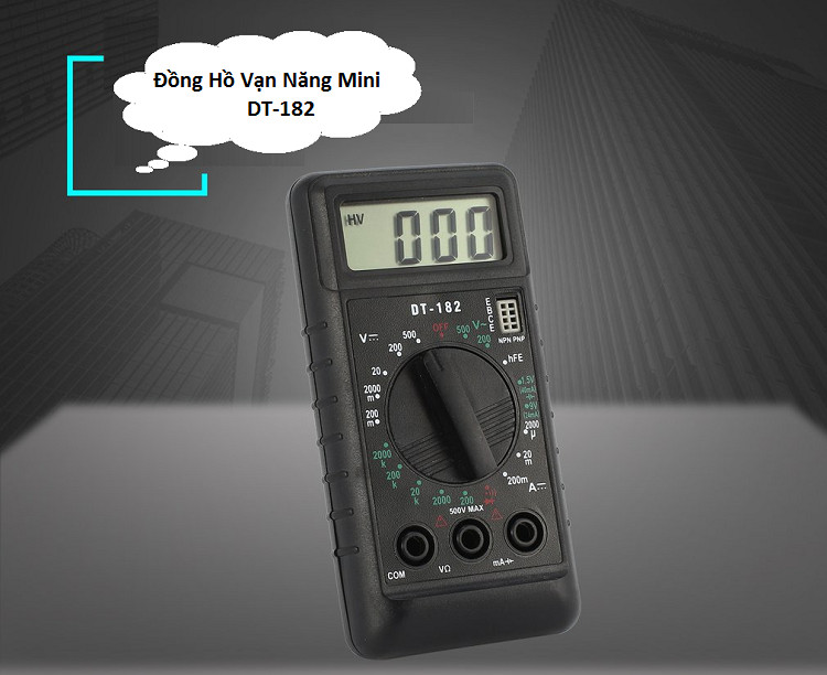 Đồng hồ vạn năng DT-182 - Tặng kèm móc khóa tô vít mini