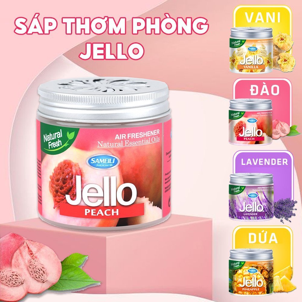 Sáp Thơm Phòng Khử Mùi JELLO 4 Mùi Thơm Dịu Nhẹ Cho Nhà Vệ Sinh, Ô Tô, Tủ Quần Áo, Phòng Ngủ Giao Hương Ngẫu Nhiên