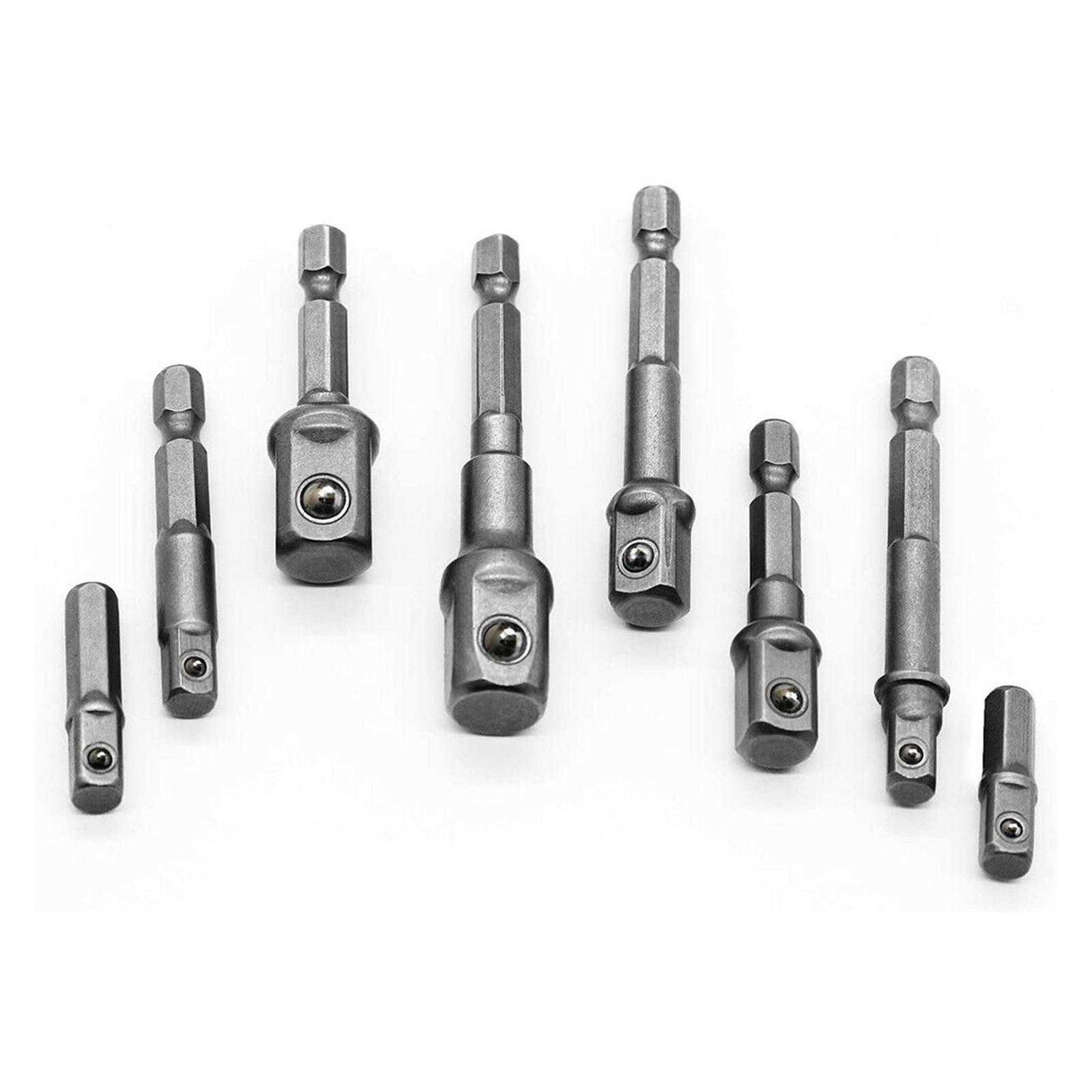 9x Hex Impact Drill Bits Driver Tool 1/4" 3/8" Shank Right Angle Attachments