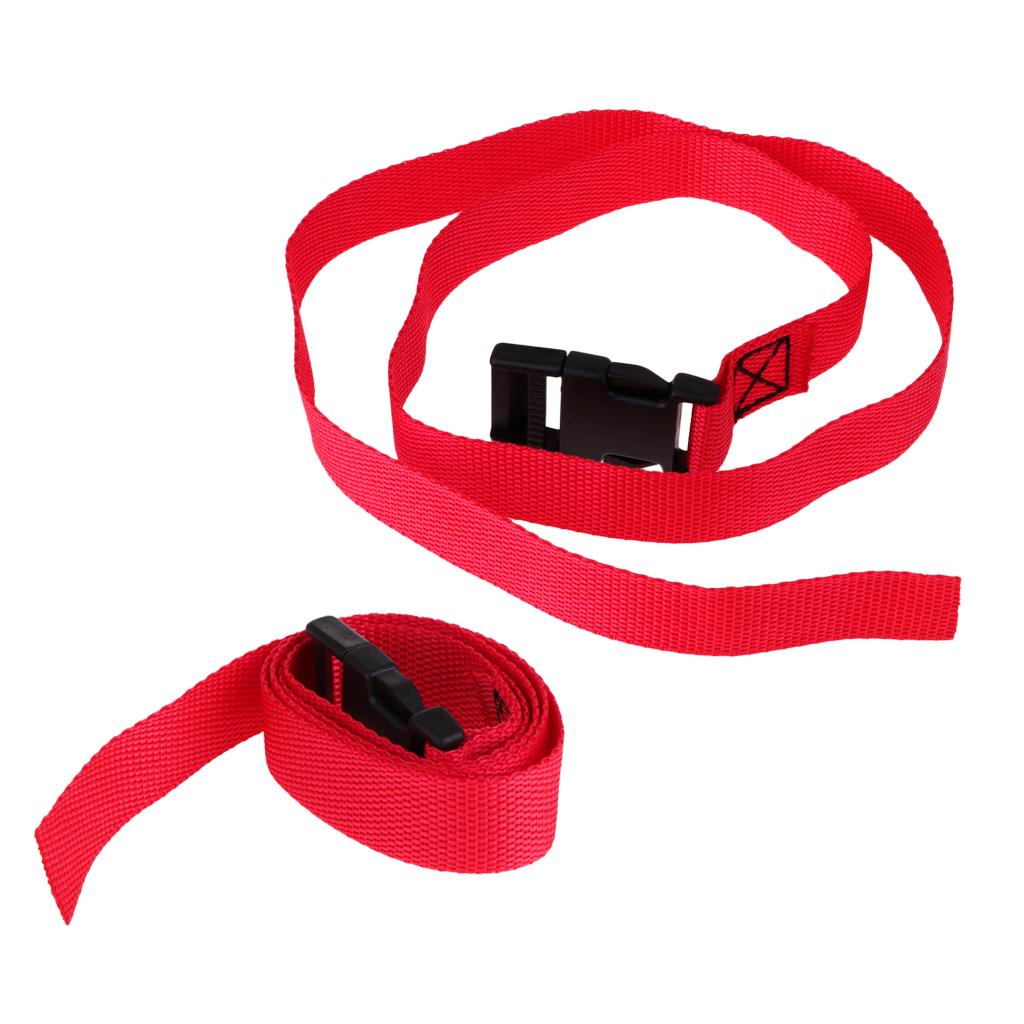 2pcs 39.Golf Trolley Webbing Straps/Luggage Tie down Straps with Quick Release Buckle