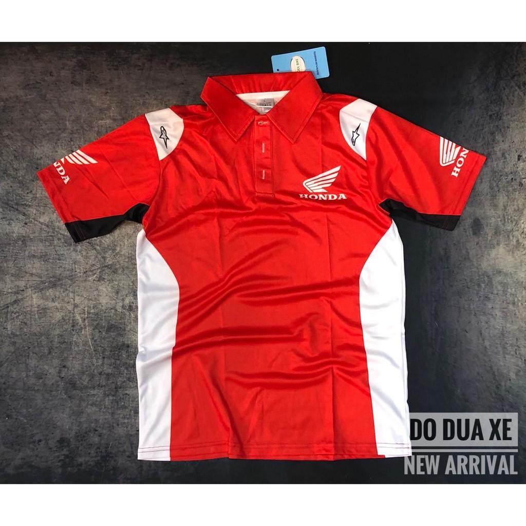 Áo thun đua xe polo Honda