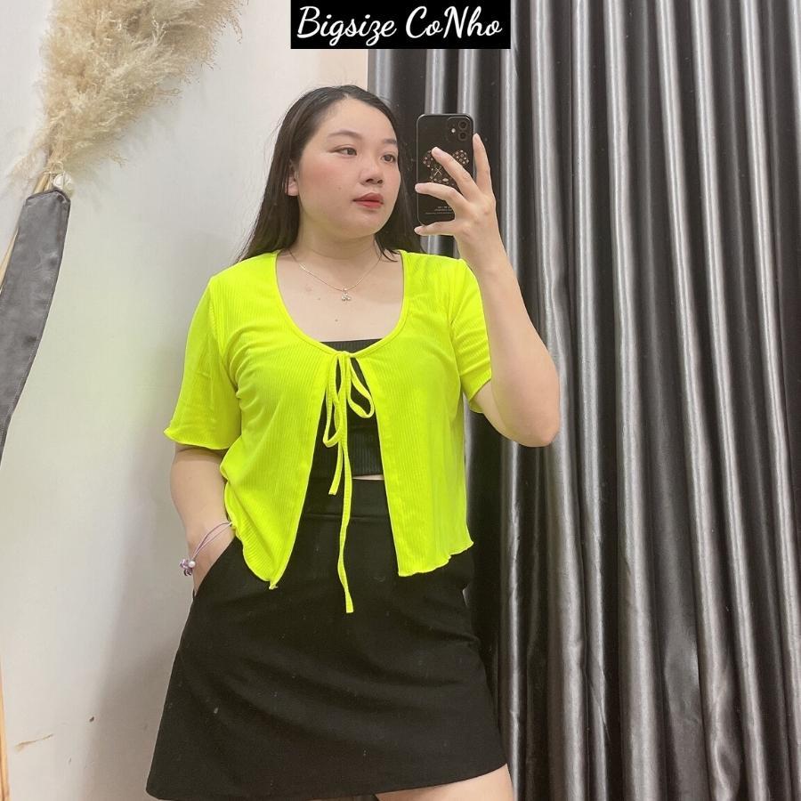 Set ao thun bigsize nữ hai cái gồm Áo Dây trong và Áo Nhoác Ngoài G6 - Màu Trắng