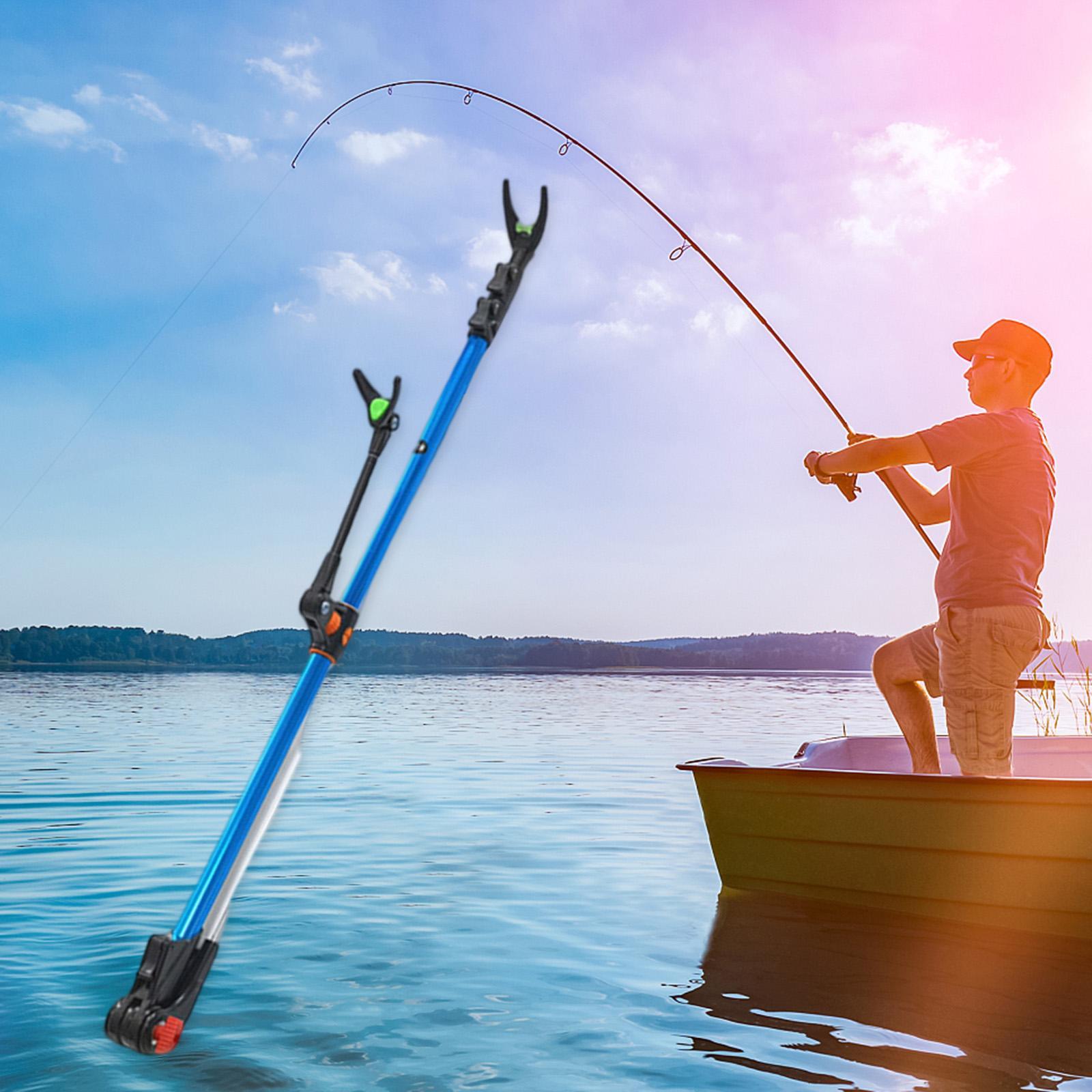 Telescopic Fishing Rod Holder Pole Stand Bracket Support with Ground Stake