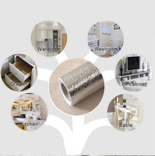 Giấy Bạc Dán Tường Nhà Bếp Chống Thấm Dầu ,Thẩm Mỹ Và Rất Sạch Sẽ
