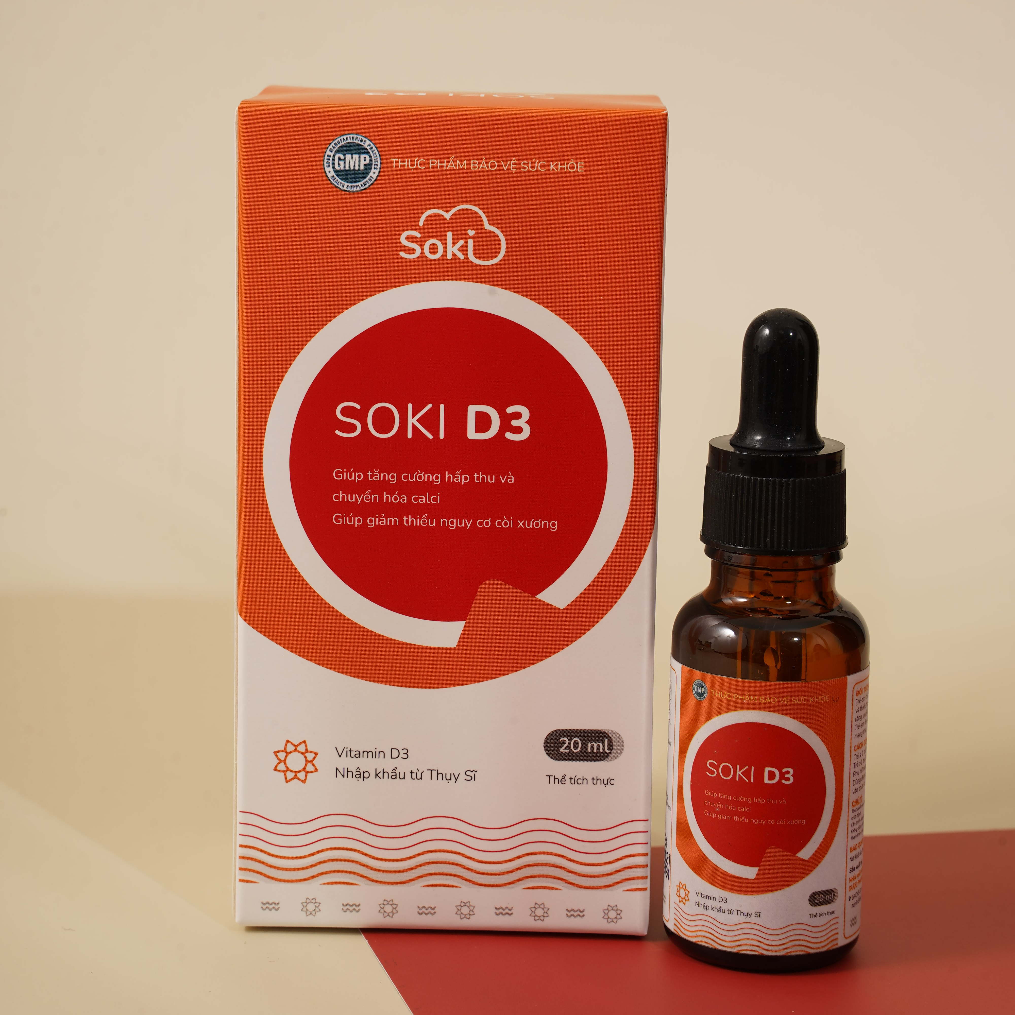 VITAMIN D3K2 - SOKI D3K2 TĂNG HẤP THU CANXI, GIẢM CÒI XƯƠNG Ở BÉ