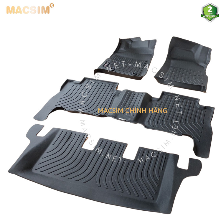 Hình ảnh Thảm lót sàn xe ô tô Toyota Fortuner/ Innova 2006- 2016 Nhãn hiệu Macsim chất liệu nhựa TPE cao cấp màu đen