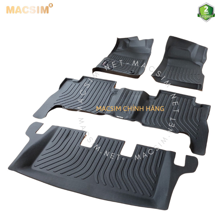 Hàng loại 2 Thảm lót sàn xe ô tô Toyota Fortuner 2005-2016 Nhãn hiệu Macsim chất liệu nhựa TPE cao cấp màu đen