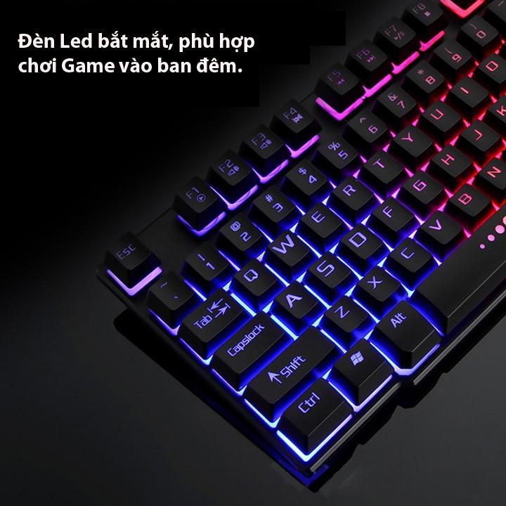 Bộ bàn phím giả cơ và chuột chuyên game Eweadn KMX-50 Led 7 màu (Đen)- JL ( Hàng nhập khẩu )