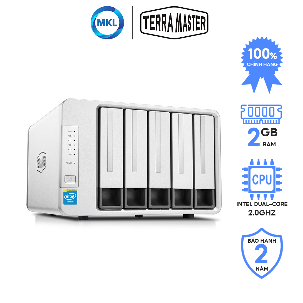 Ổ cứng mạng NAS Terra Master F5-221 Dual-Core - 4 Khay ổ cứng Hàng chính hãng