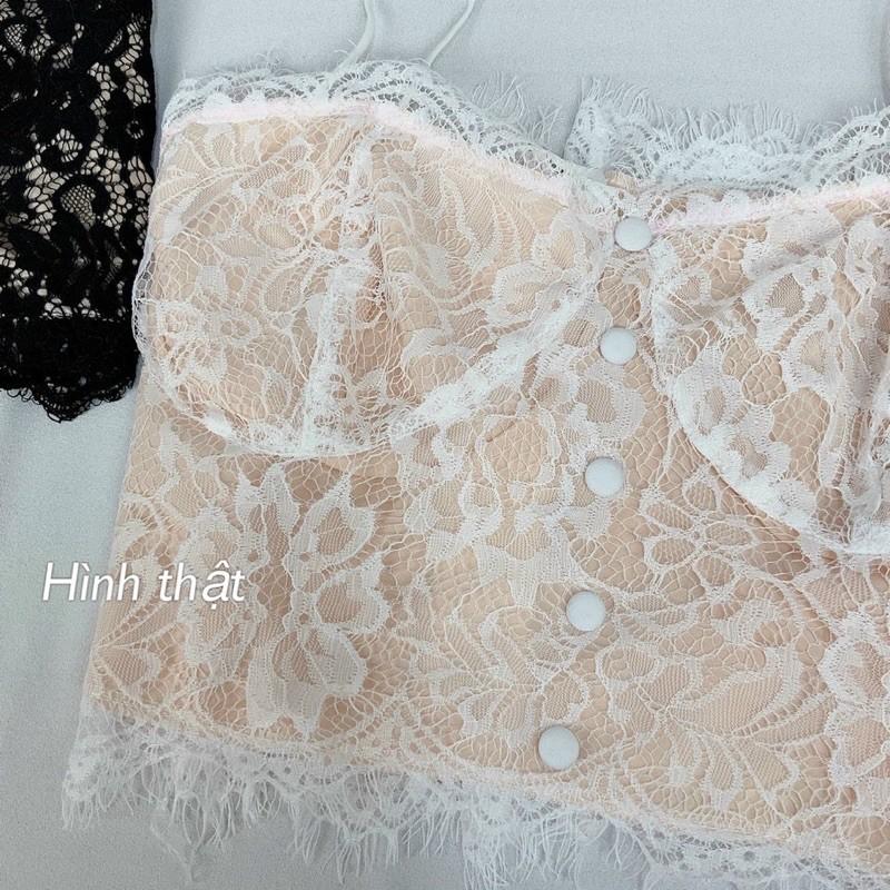 áo 2 dây ren croptop siêu sexy -z8U