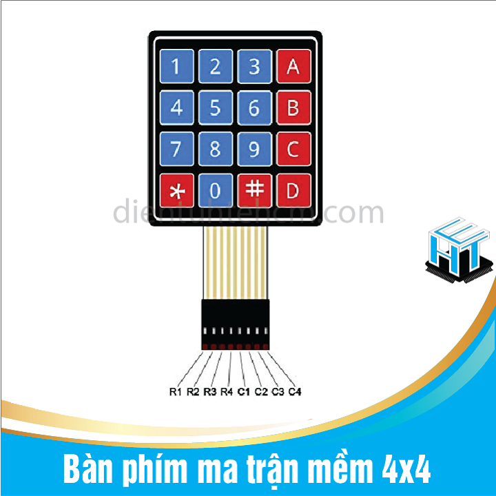 Module bàn phím ma trận 4x4 loại phím mềm