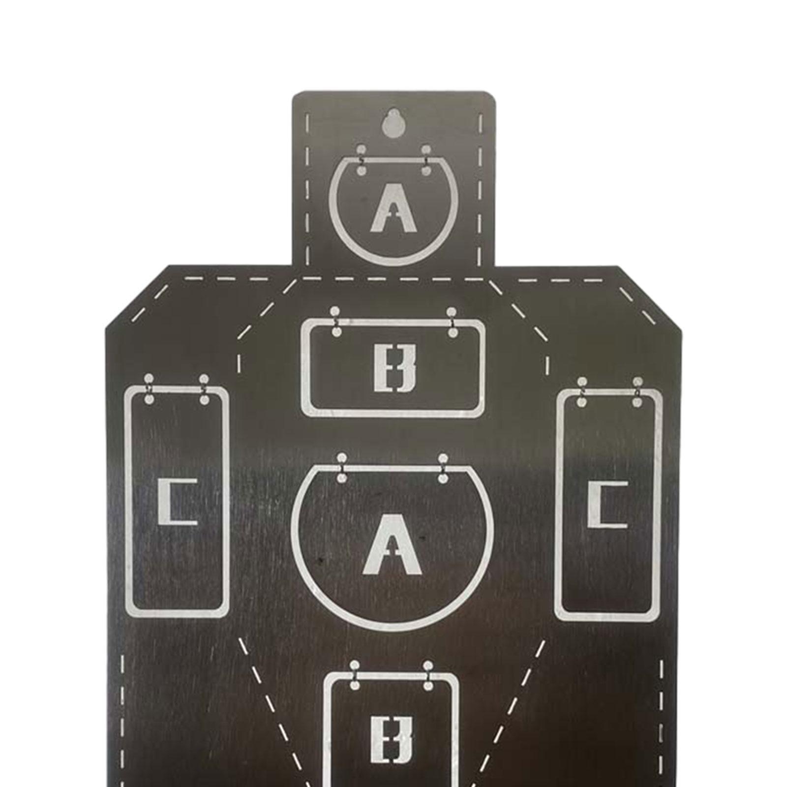 Silhouette Target Metal Target Hunting Durable Sports Metal Target without Stand Sturdy Letter Partition Training Target