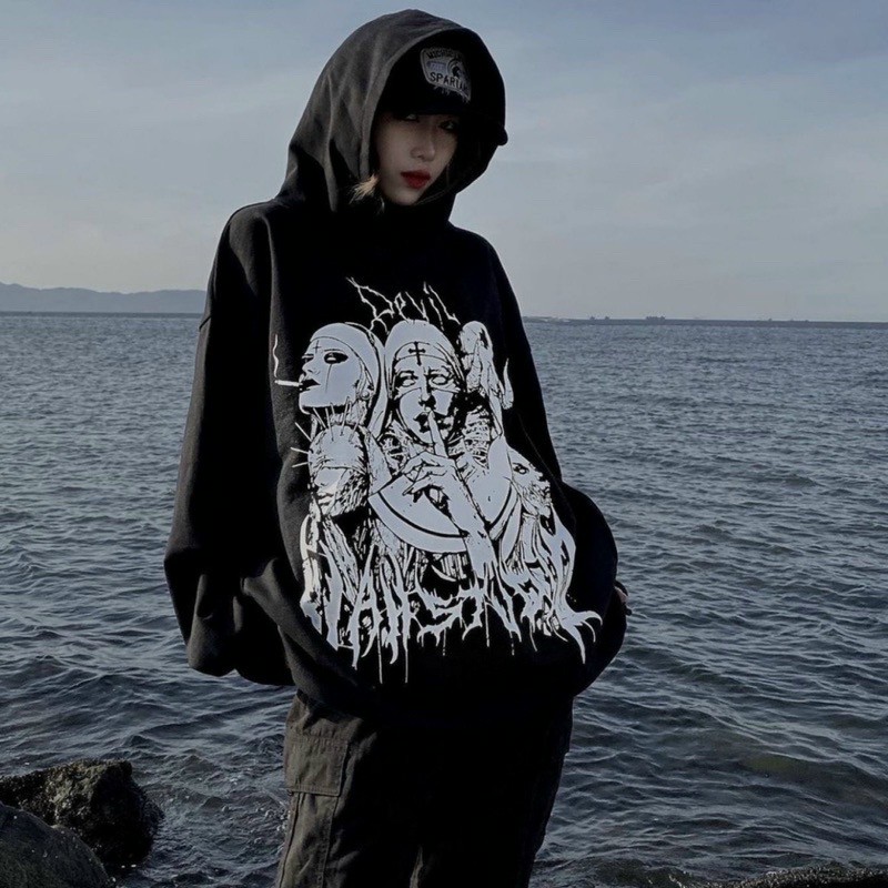 Áo Hoodie Nỉ Local Brand Form Rộng Ulzzang Unisex DEVIL Vah Studio