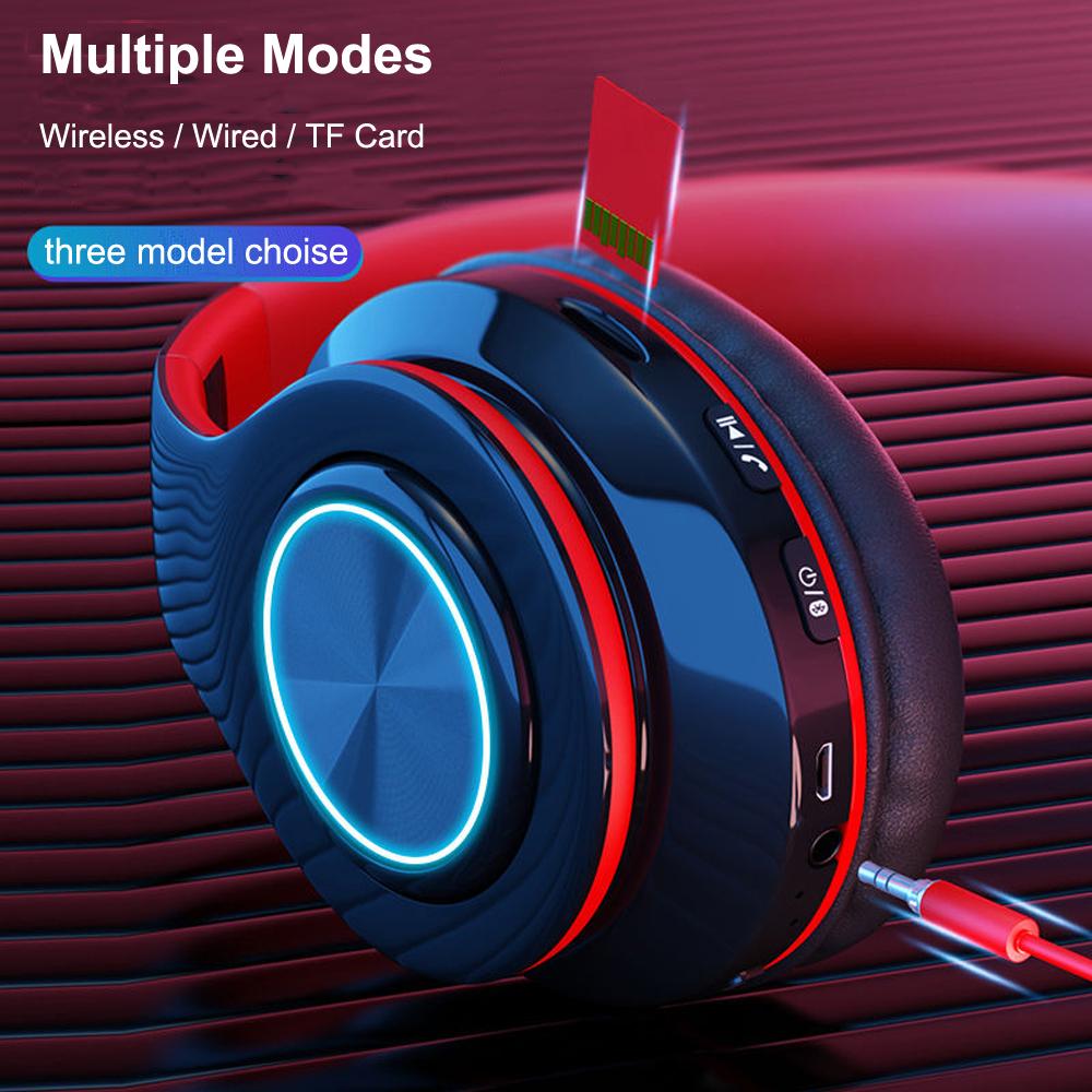 B39 LED Nhiều Màu Sắc Thở Đèn Gấp Di Động Được Xây Dựng Trong FM Không Dây Bluetooth Tai Nghe Có MIC Hỗ Trợ Thẻ TF Mp3 người Chơi