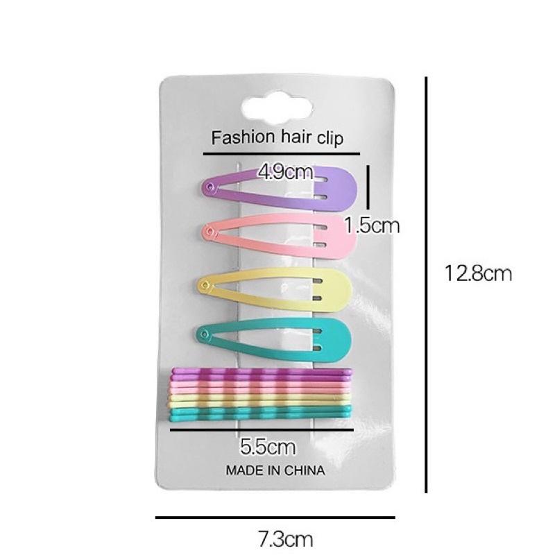 Set kẹp tóc 12 cái hàn quốc phối màu siêu xinh