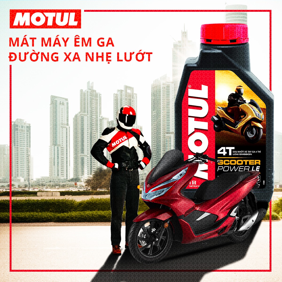 Dầu nhớt xe tay ga MOTUL SCOOTER POWER LE 4T 5W40