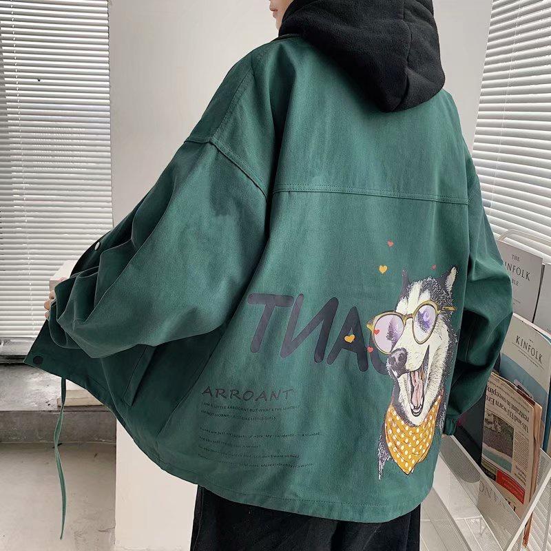 jacket baseball suit spring and autumn new boys' loose large casual coat trend fashion brand men's autumn thin upper jacket men's and women's lovers' casual jacket