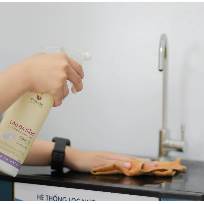 [ Bình xịt tẩy lau đa năng Fuwa3e 500ml an toàn cho da ] xịt lau bếp kính tủ lạnh bàn ăn hương nhu