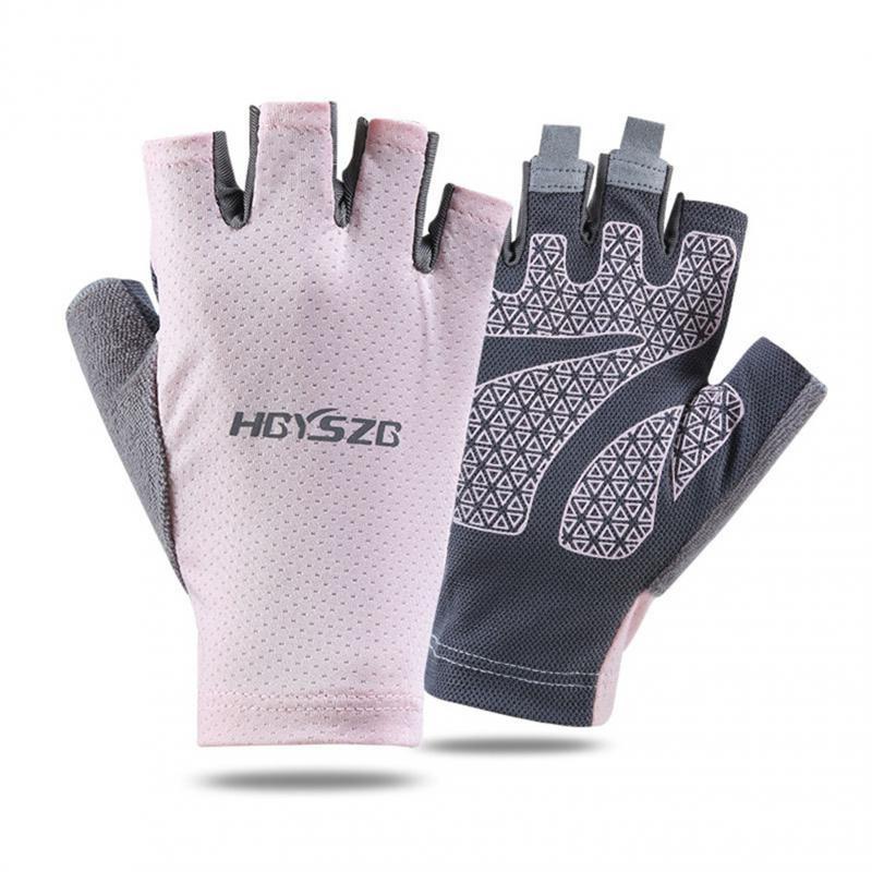 Đi Xe Đạp Fingerless Găng Tay Chuyên Nghiệp Tập Gym Thể Hình Thoáng Khí Chống Trơn Trượt Nam Nữ Ngón Mùa Hè Câu Cá Nữ Xe Đạp Xe Đạp Color: Black Size: XL