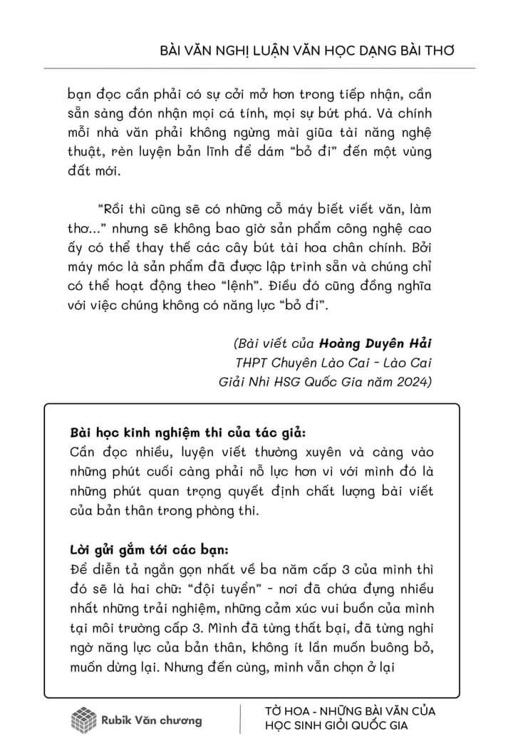 Sách - Tờ Hoa - Những bài văn của học sinh giỏi quốc gia