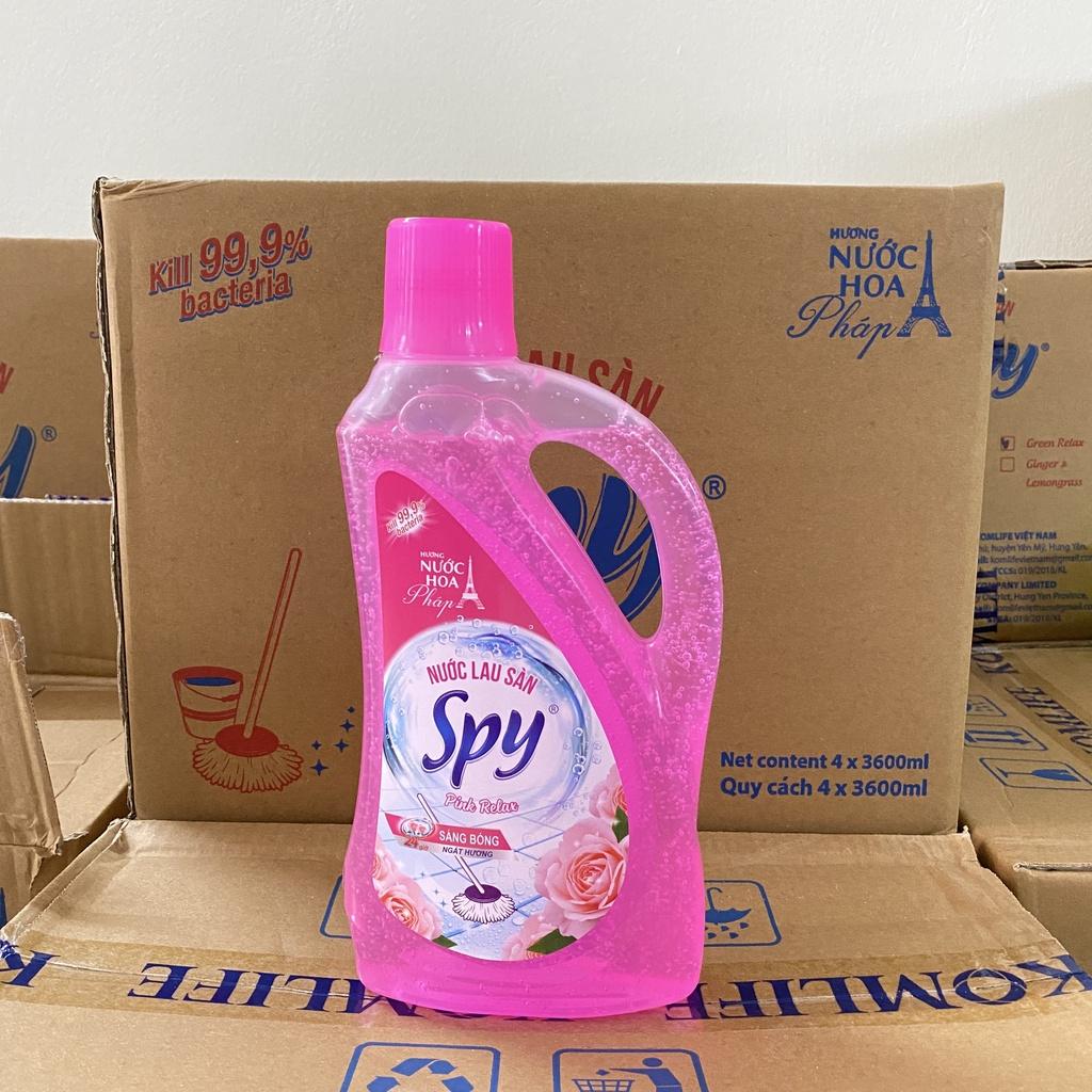 Nước lau sàn SPY 950 ml màu Hồng Blossom thư giãn thoải mái khử mùi hôi tanh, xua đuổi côn trùng