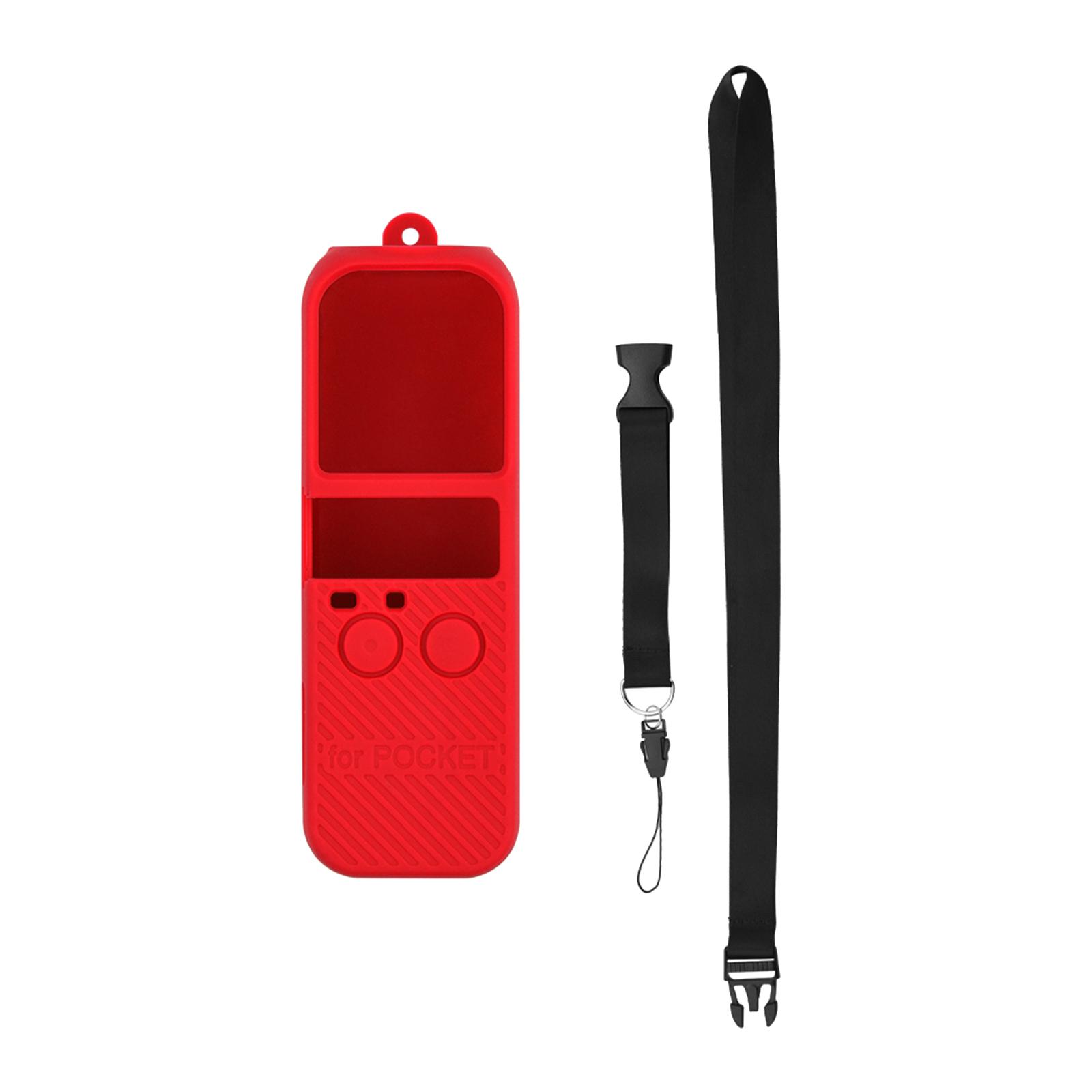 Protective Silicone Cover Case Sleeve Protector Shell & Lanyard for DJI Pocket 2 Accessory