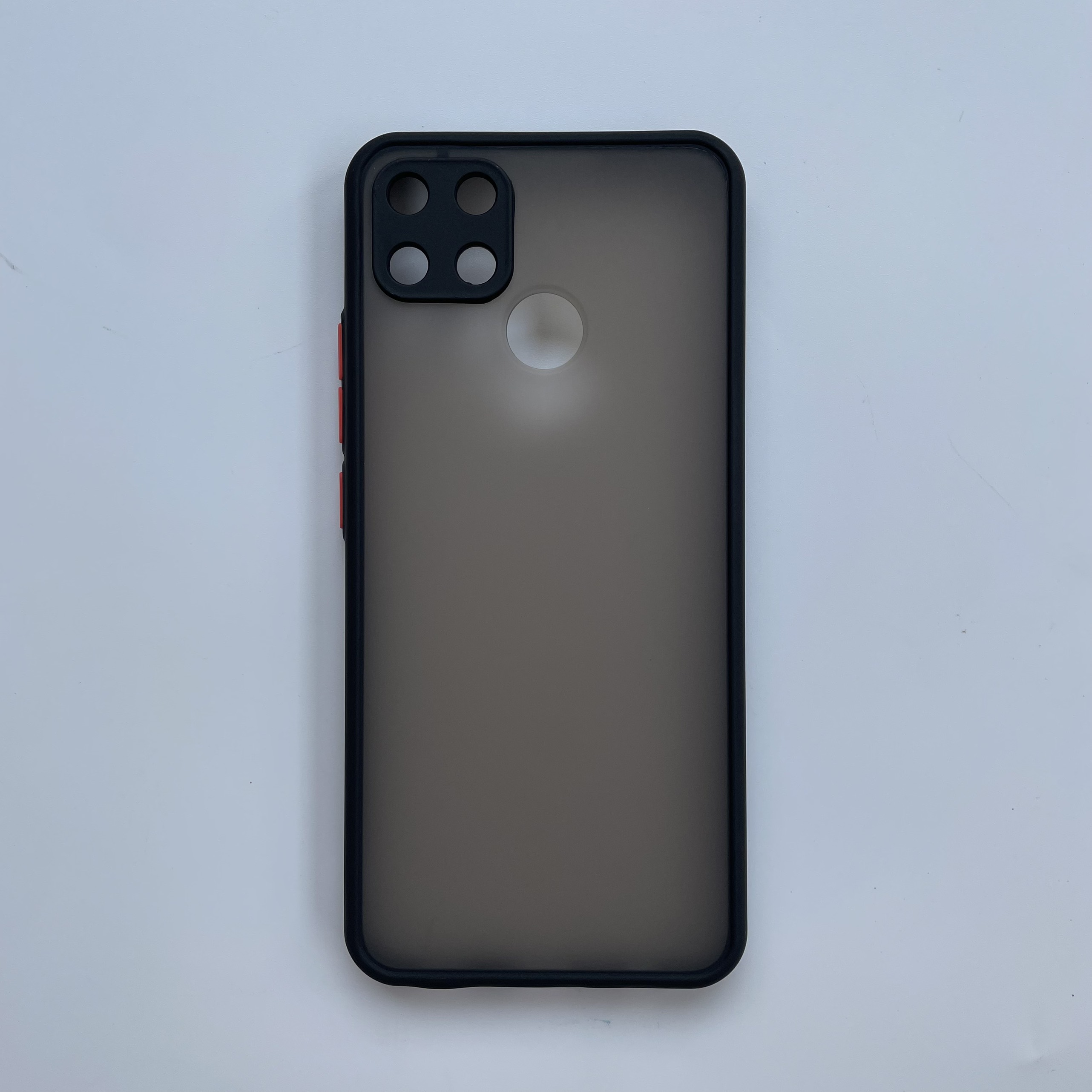 Ốp lưng cứng nhám mờ viền silicon bảo vệ camera cho Oppo Realme C25, C12