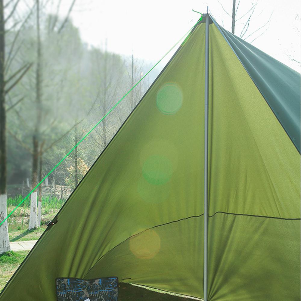Awning Waterproof Tarp Tent Shade with Pole Folding Camping Canopy Ultralight Beach Sun Shelter for Survival Shelter