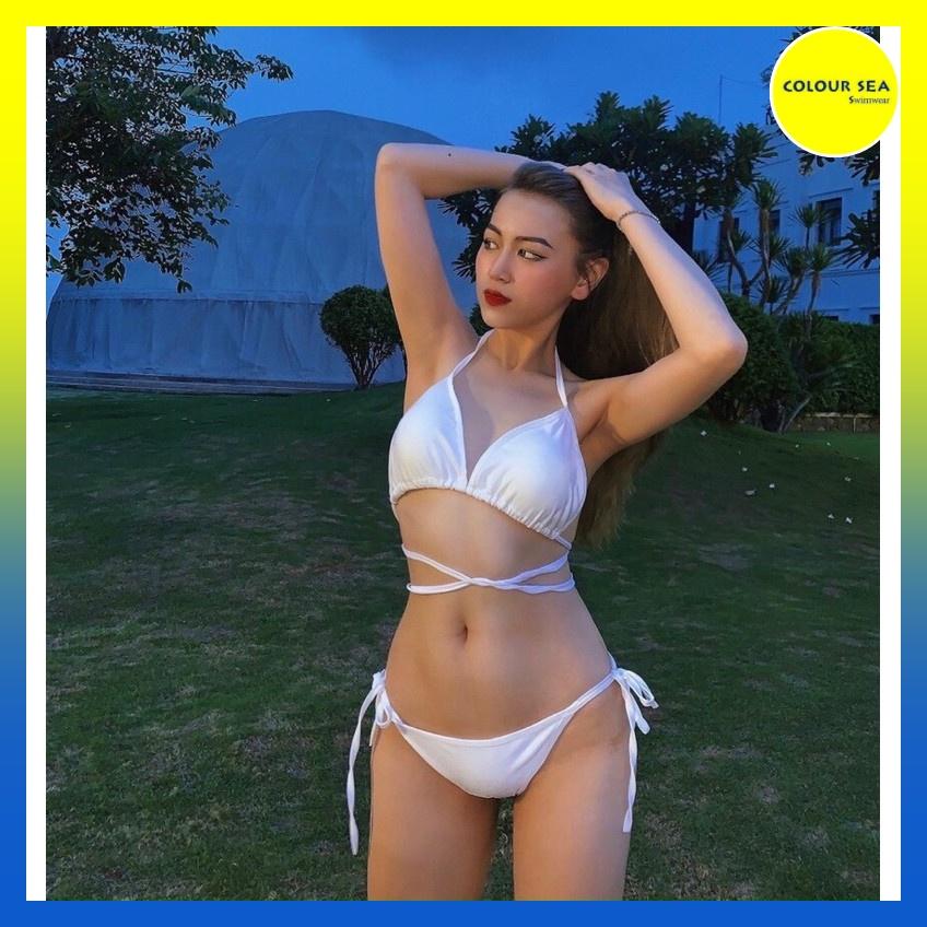Bikini 2 mảnh tam giác basic trắng tinh khôi
