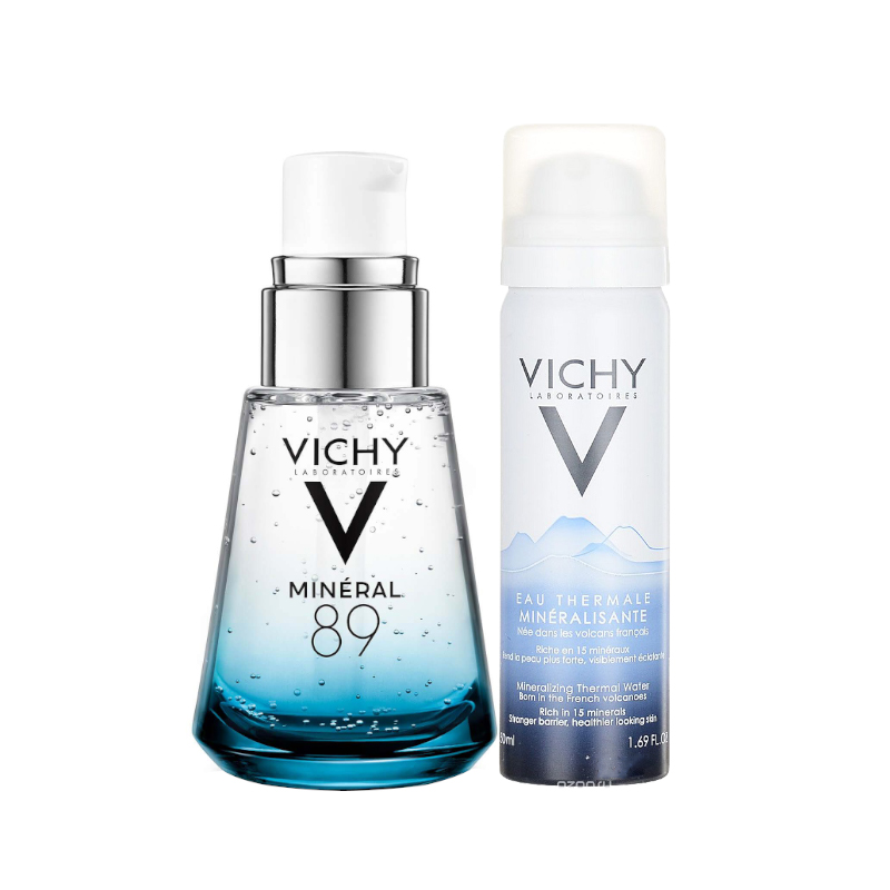 Combo Dưỡng Da Căng Mịn Vichy Mineral 89 30ml + Xịt Khoáng Thermal 50ml