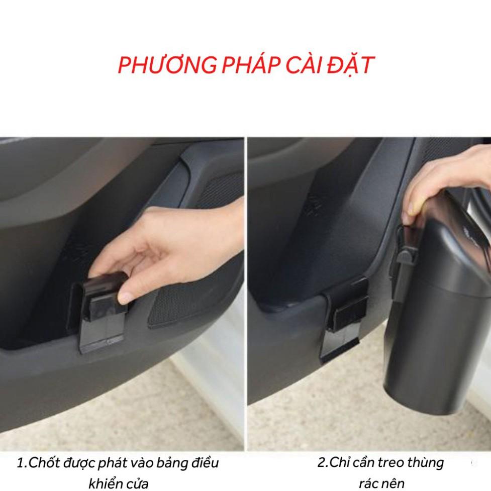 Thùng rác , Thùng rác mini ô tô , thùng đựng rác ô tô xe hơi nhỏ gọn đa năng gắn cửa xe sau ghế tiện dụng