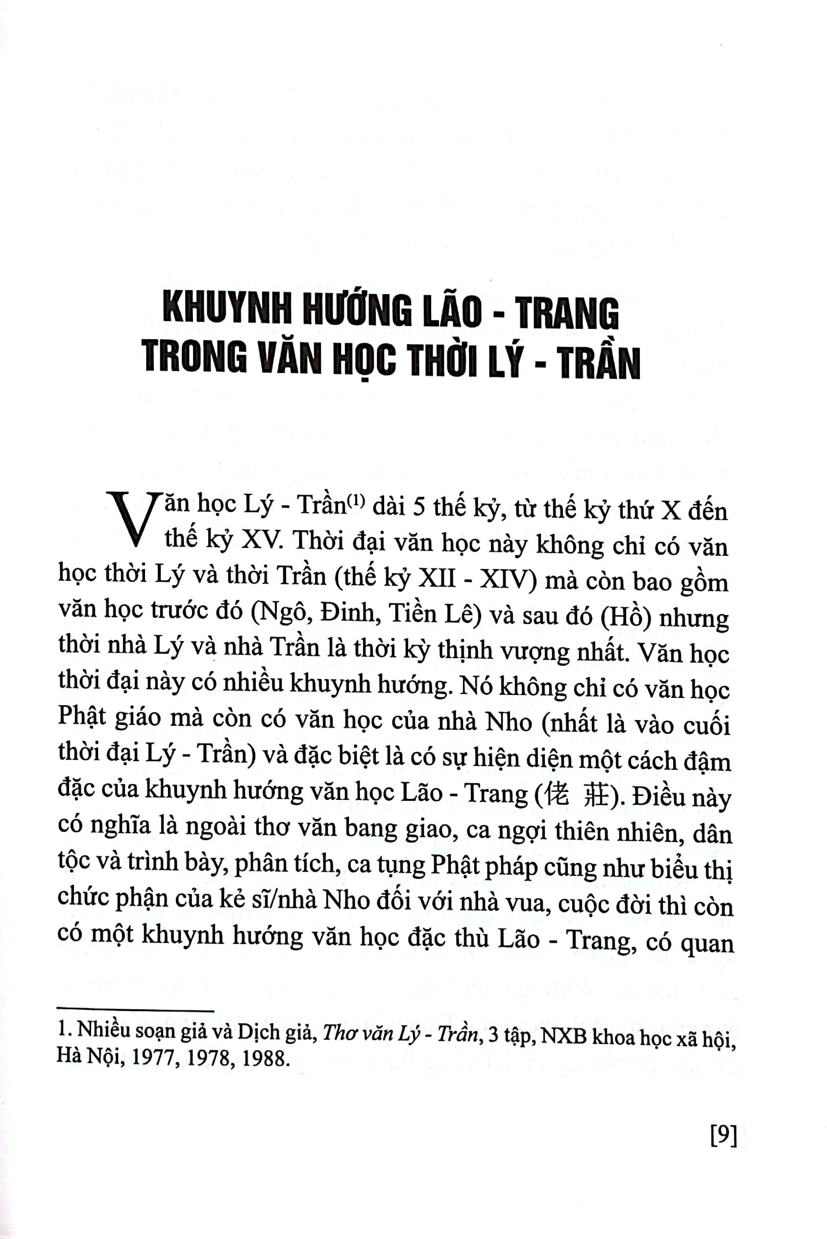 Ảnh Hưởng Của Lão-Trang Và Đạo Giáo Trong Văn Học Việt Nam