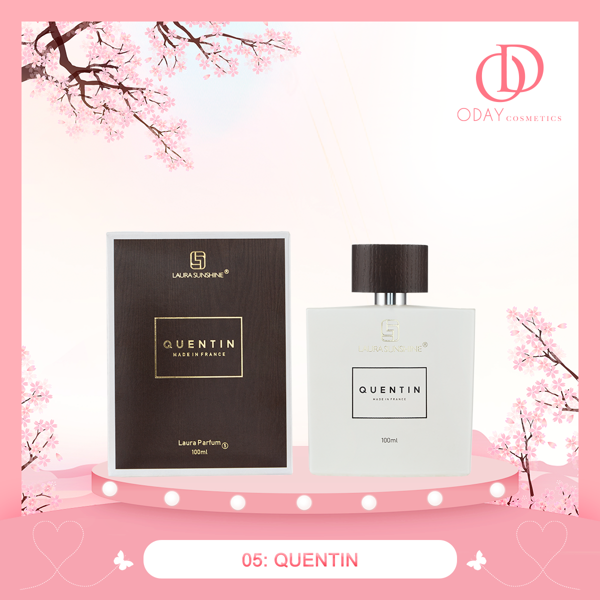 Nước Hoa Nam  Laura Sunshine Nhật Kim Anh - No5 - Quentin Paris 100ml