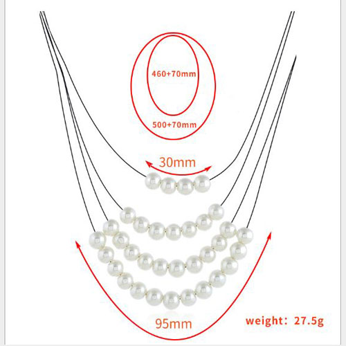 Vòng cổ đính ngọc trai nhiều lớp