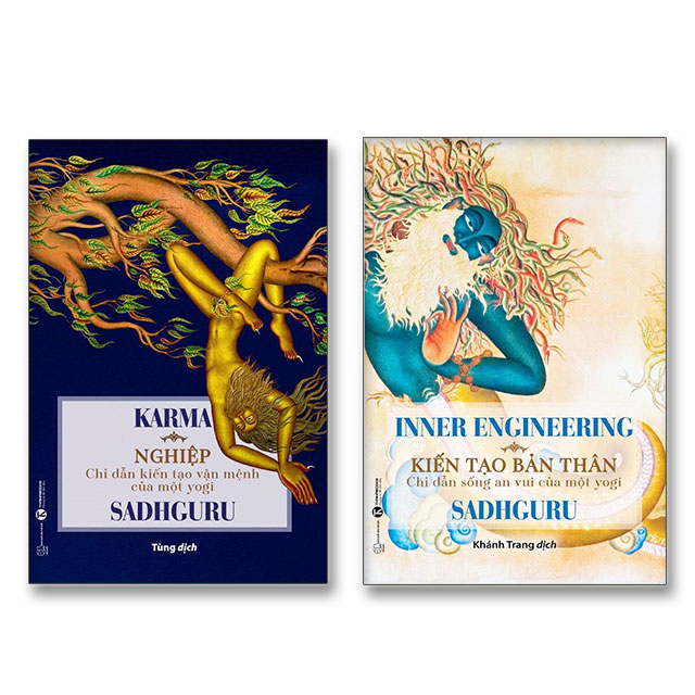 Combo 2 cuốn của tác giả Sadhguru - Nghiệp + Kiến tạo bản thân - Bản Quyền