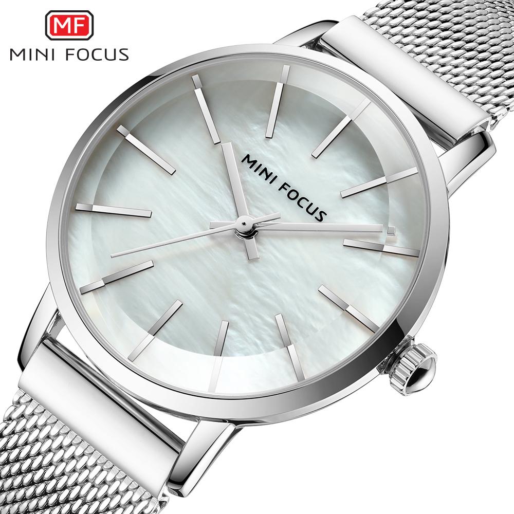 Đồng hồ thời trang MINI FOCUS Women của nữ với Dây đeo bằng thép chống thấm nước 3ATM